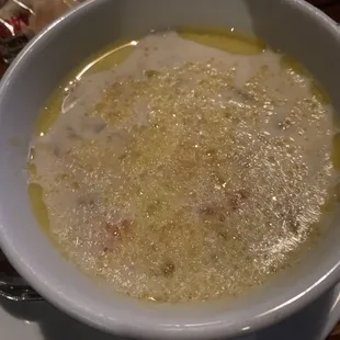 Clam chowder soup