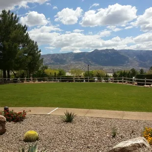 Easter Brunch view from the table of Catalina Mountains.