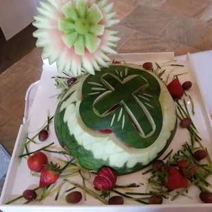 Beautiful Fruit Carvings.