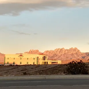 In front of the Organ Mountains.