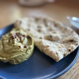 Hummus and warm pita bread was sooo good