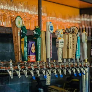 Beer on tap with some local selections