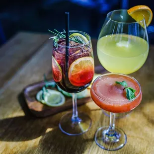 The beautiful cocktails