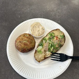 Crab Cake and Twice Baked Potato