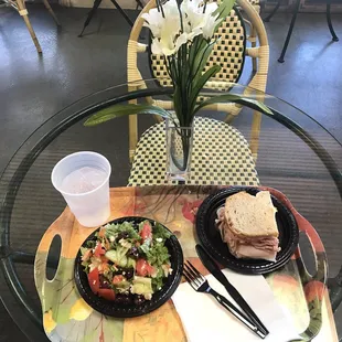 1/2 Club Sandwich and Mediterranean Salad