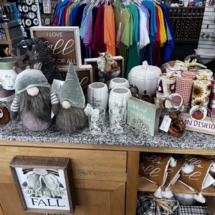 a variety of items on display