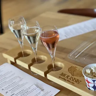 Sparkling wine flight