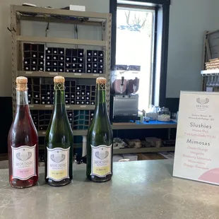 Just a few of the many options of locally produced, award-wining sparkling wine.