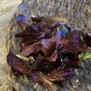 Wilted red leafs in an otherwise amazing Greek Salad