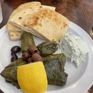 Dolmades and Tzatziki