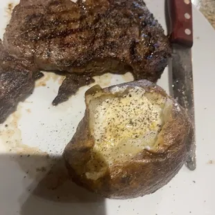 Ribeye and baked potato