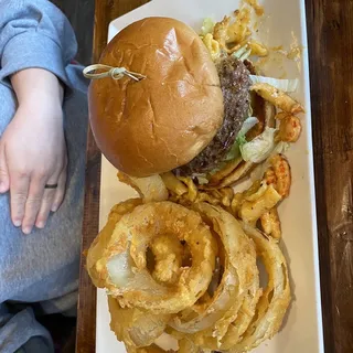 *Crawfish Mac Burger