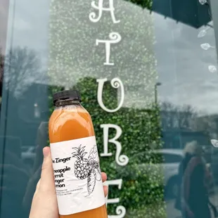 Pineapple carrot ginger  lemon juice