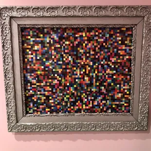 Artwork in the restroom