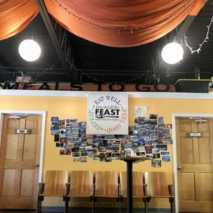 interior, sushi and sashimi