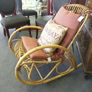 Super cute rattan rocker. $50