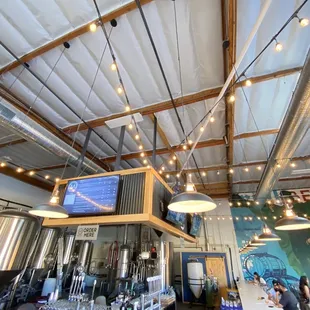 the interior of the brewery
