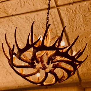 Cool chandeliers in the dining room