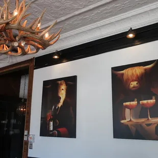 Some wall decor in main dining room.