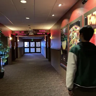 Corridor to theatre rooms