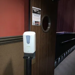 Hand sanitizer provided