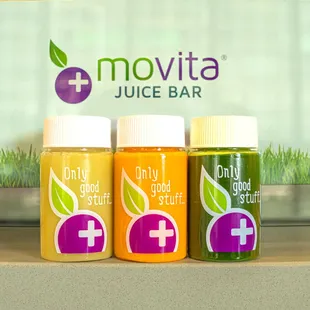 Shots trio: ginger, turmeric and wheatgrass