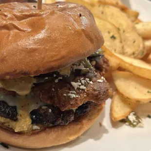 Green chilli burger