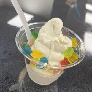Vanilla ice it's gummy bears - you can SEE the vanilla bean in the ice cream. It's legit!