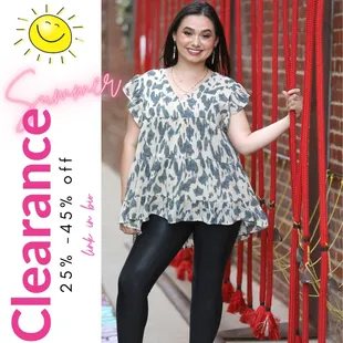 Summer Clearance is happening NOW. Shop in-store or online for 25%-45% off your entire purchase.  Sale ends Aug 22nd.