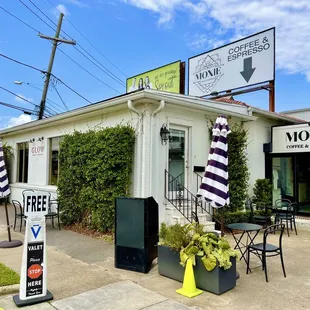 the outside of a barber shop