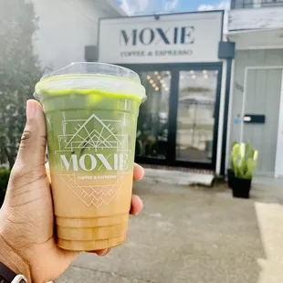 Front Door and Matcha Latte