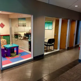 Kid's play room &amp; finance offices.