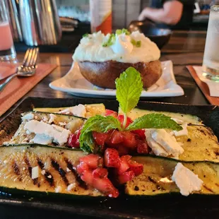 Sides - the best of both worlds (spuds) + zucchini ricotta salada