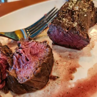 The perfect medium rare Hanger Steak