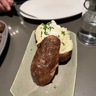 The fried/mashed potato side... Tasted fine, but kind of hard for sharing