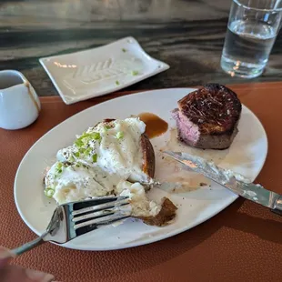 Filet and twice baked potato