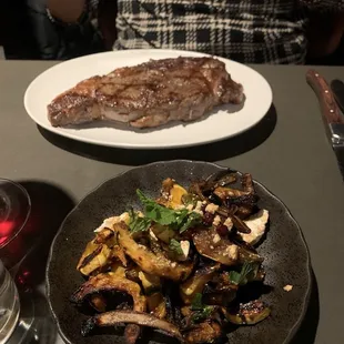 Zucchini Squash and Ribeye Steak