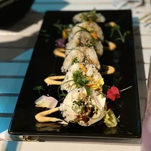 a plate of food on a table