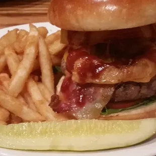 The Western Burger with Fries!!!