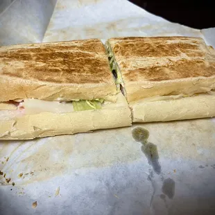 a cut in half sandwich