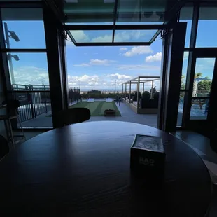 Outdoor space view from bar area