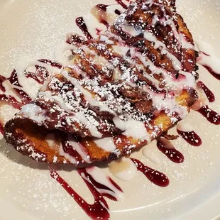 a piece of dessert on a plate