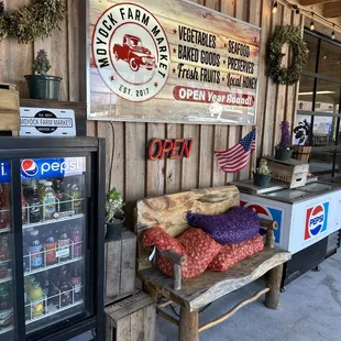 a display of fresh produce