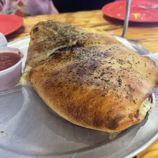 mushroom and sausage calzone