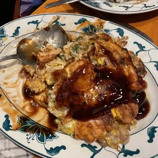 Pan-Fried Shrimp Pancake Dinner Plate  (5/9/2021)