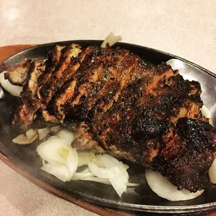 Sizzling steak