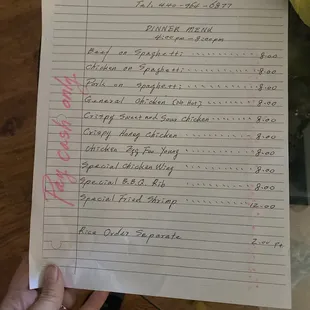 Limited Menu August 2020