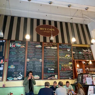 Huge menu when you walk in
