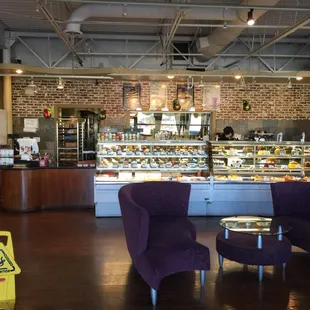 Great selection, plenty of seating...and this is only about half of the pastries available.