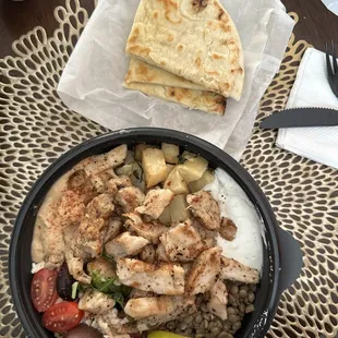 Mediterranean Bowl with Gyro Chicken